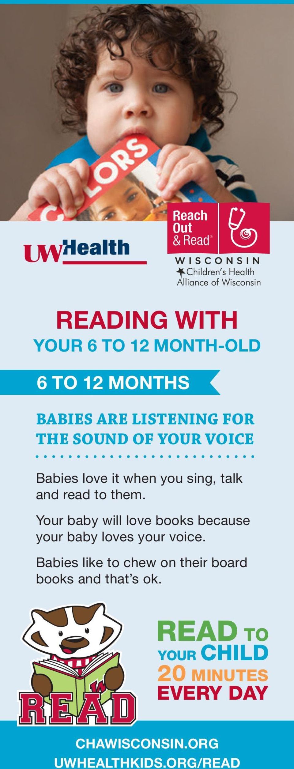 Your baby will love books because your baby loves your voice.