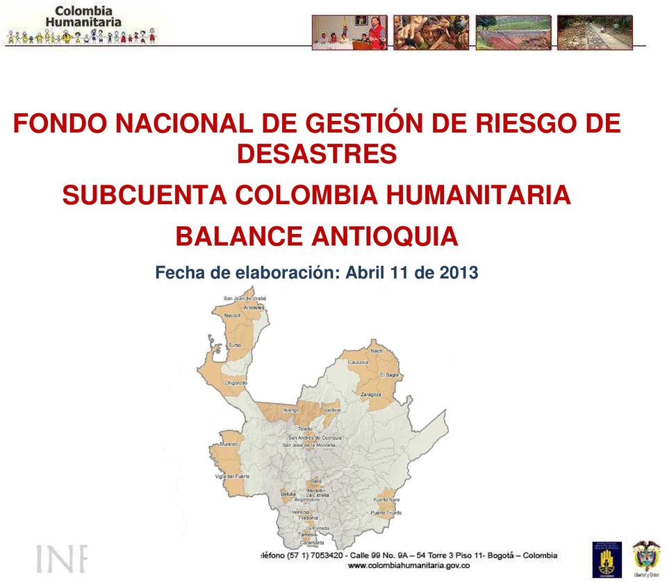 COLOMBIA HUMANITARIA BALANCE