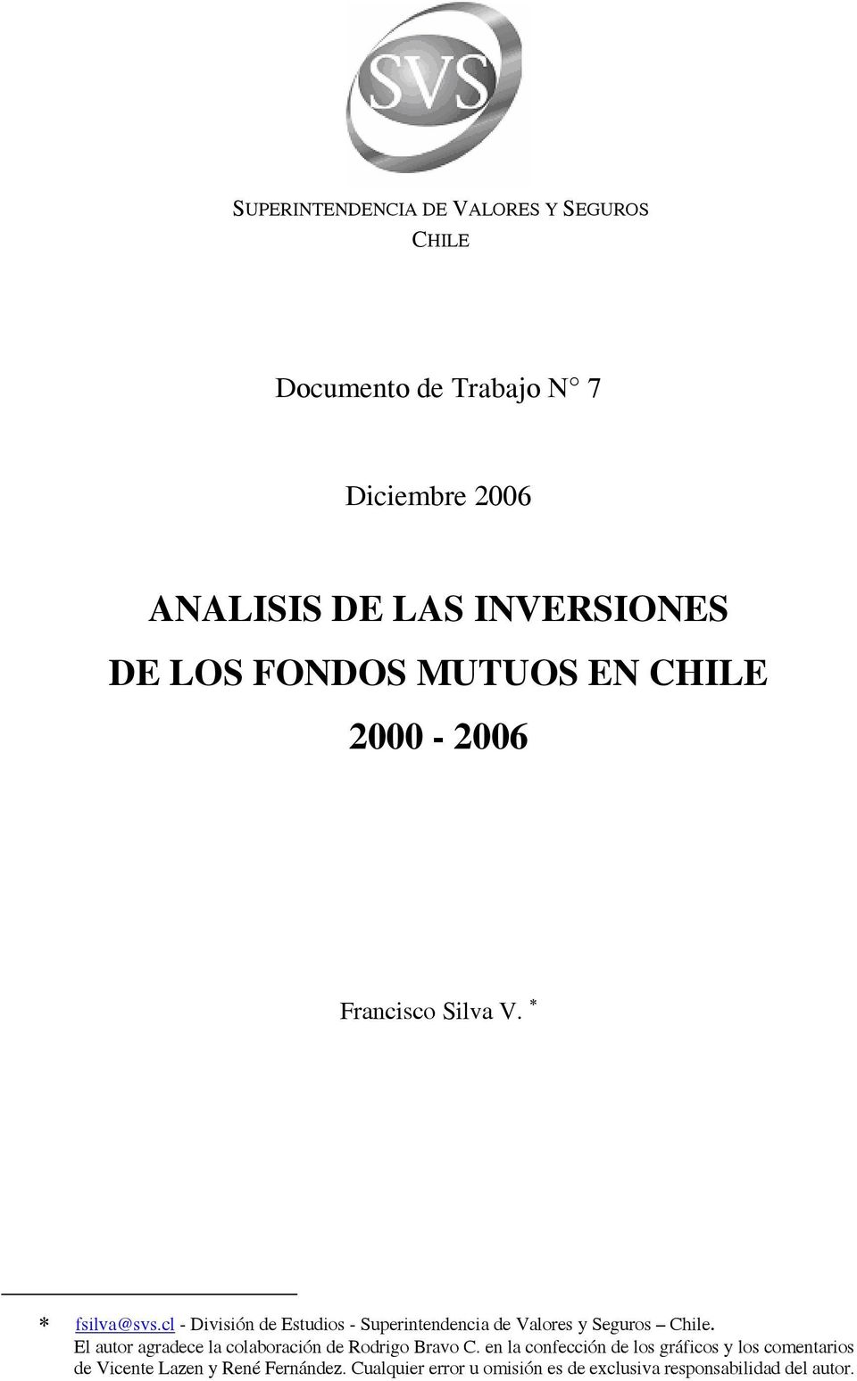 cl - División de Estudios - Superintendencia de Valores y Seguros Chile.