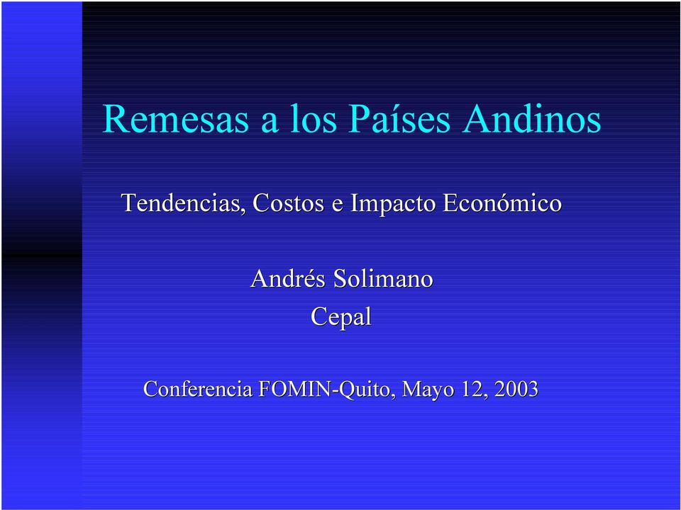 Económico Andrés Solimano Cepal