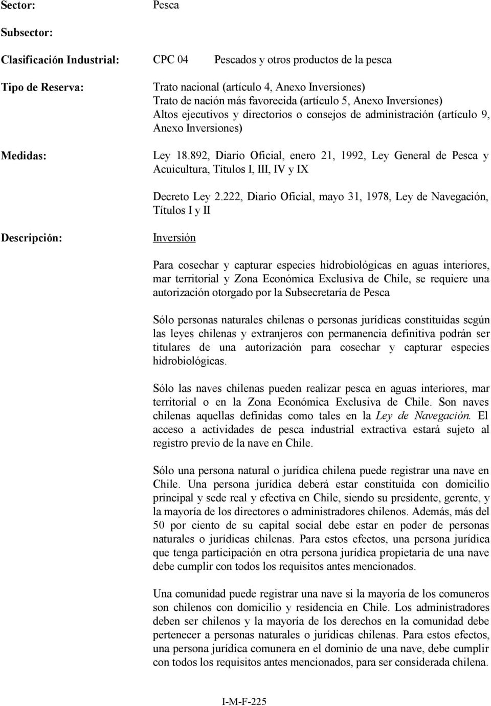 892, Diario Oficial, enero 21, 1992, Ley General de Pesca y Acuicultura, Títulos I, III, IV y IX Decreto Ley 2.