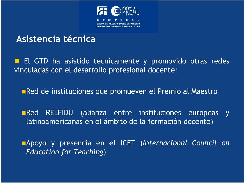 Red RELFIDU (alianza entre instituciones europeas y latinoamericanas en el ámbito de la
