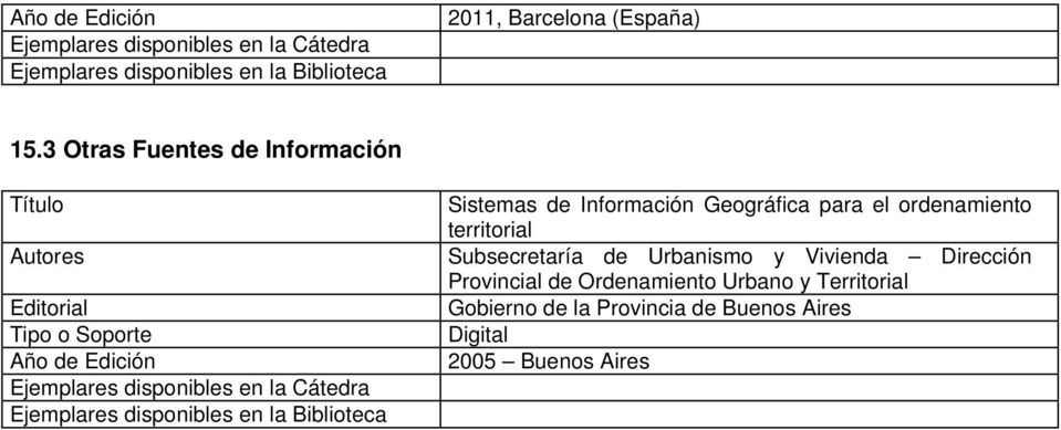 Información Geográfica para el ordenamiento territorial Subsecretaría de Urbanismo