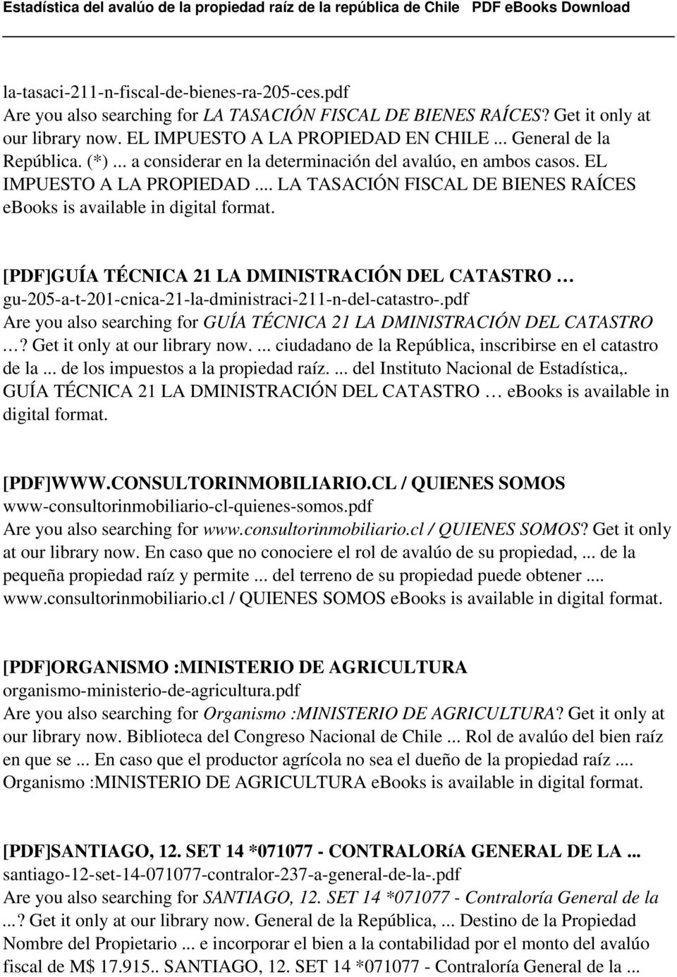 .. LA TASACIÓN FISCAL DE BIENES RAÍCES ebooks is available in digital [PDF]GUÍA TÉCNICA 21 LA DMINISTRACIÓN DEL CATASTRO gu-205-a-t-201-cnica-21-la-dministraci-211-n-del-catastro-.