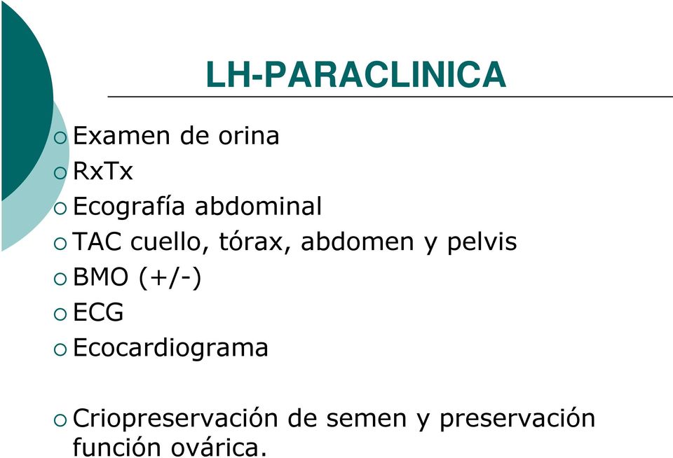 abdomen y pelvis BMO (+/-) ECG