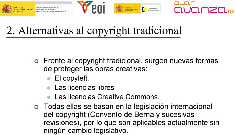Las licencias Creative Commons.