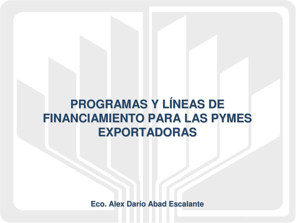 PYMES EXPORTADORAS Eco.