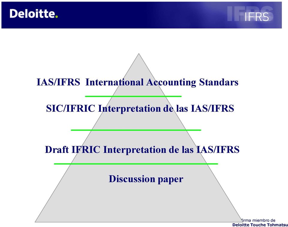 de las IAS/IFRS Draft IFRIC