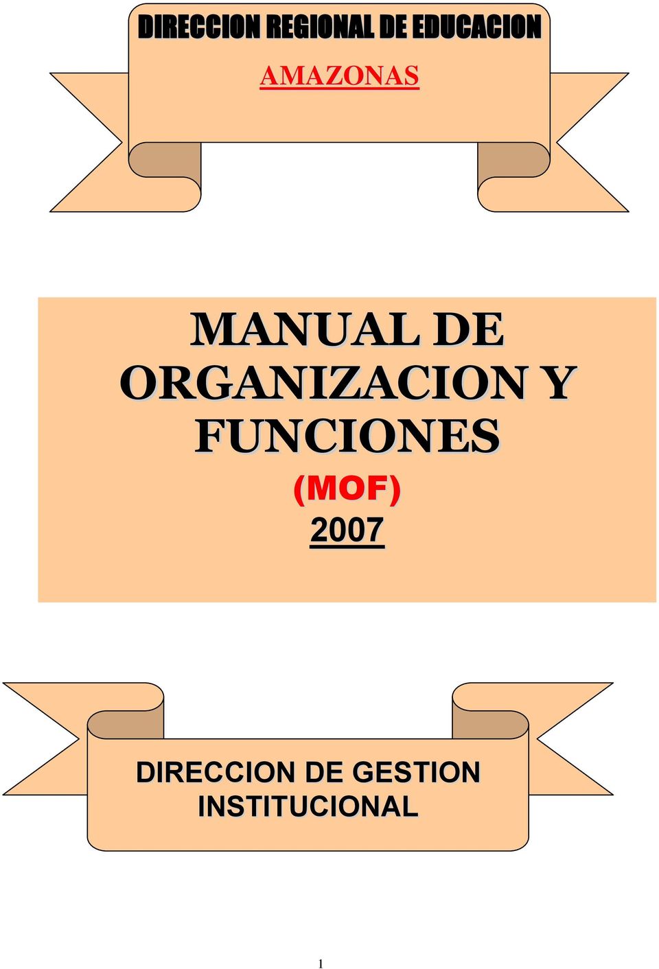 ORGANIZACION Y FUNCIONES (MOF)