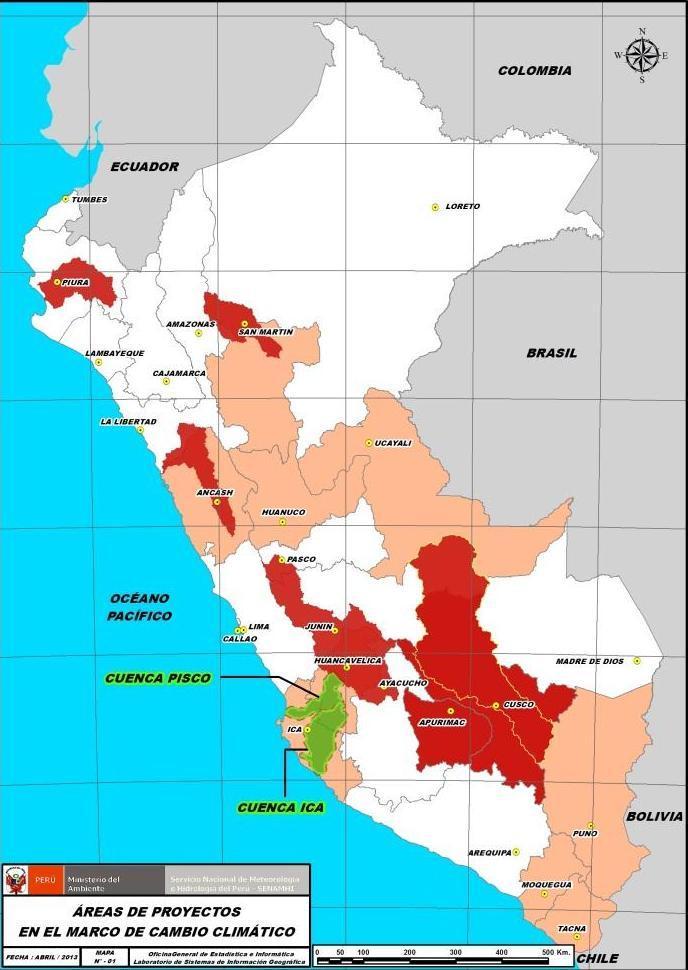 Generación de Escenarios de Cambio Climático Proyectos Ejecutados y en Ejecución Escenarios climáticos en las Regiones Cusco-Apurimac