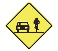 7.11.1.5 Cruce de bicicletas al virar (PC6-5). Esta señal debe utilizarse para advertir la aproximación a un cruce de infraestructura ciclista al girar.