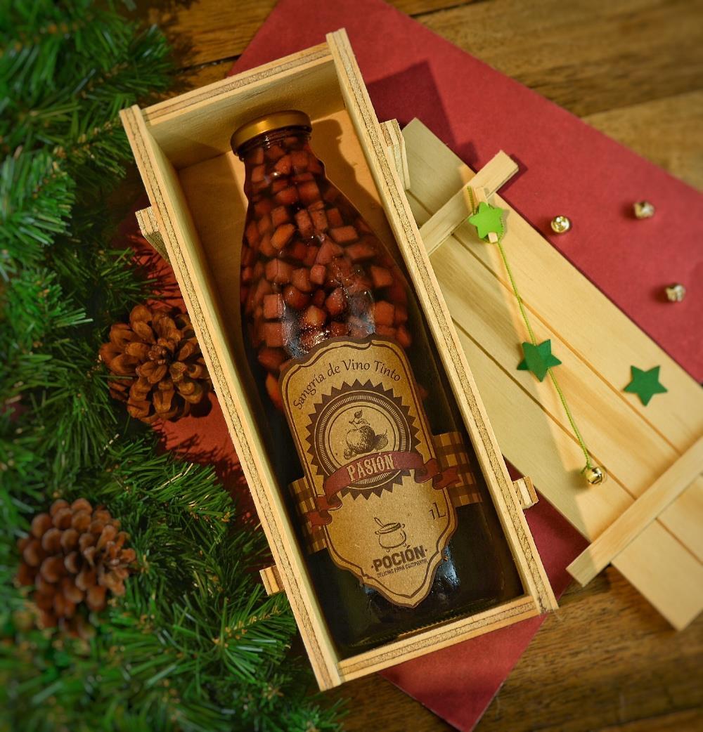 ESPIRITU NAVIDENO ~ Botella decorada, con aroma a Navidad Destapa