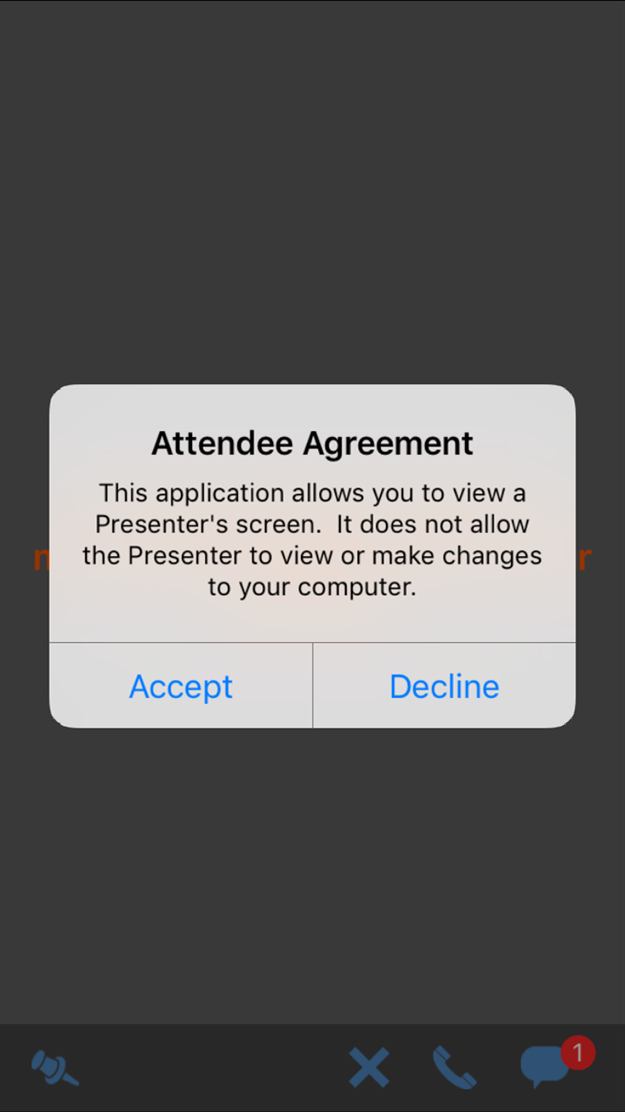 Unirse a una presentación desde un dispositivo ios Para unirse a una presentación, su participante debe descargar la aplicación 'Presentaciones Bomgar' de la App Store de Apple.