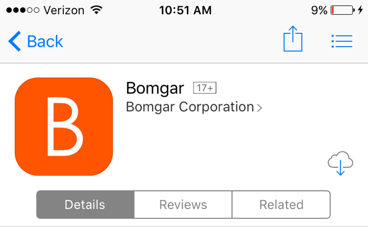 Descargar la aplicación de ios 'Cliente empresarial' para recibir soporte técnico El 'Cliente empresarial de Bomgar' para iphone, ipad e ipod touch está disponible para descargar gratis en la App