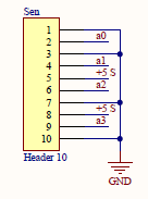 Figura 2.32 Regleta de los sensores. 2.3.7.