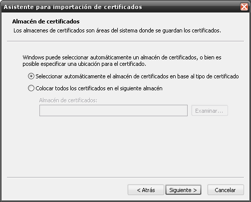 Certificado RAIZ de la Autoridad de Certificación Seleccione Siguiente.