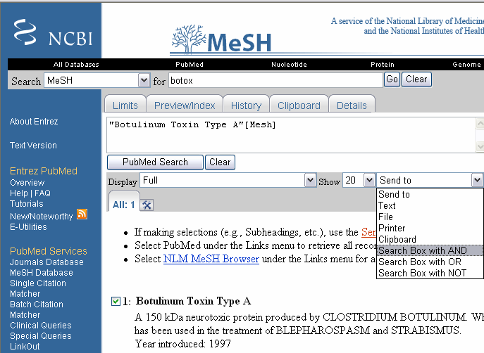 Búsqueda combinada de términos MeSH PubMed - Búsqueda avanzada 2 1 3 1.
