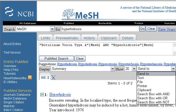 Búsqueda combinada de términos MeSH PubMed - Búsqueda avanzada 2 5 1 3 4 1.
