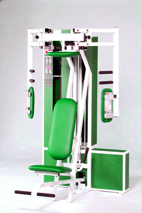 Seated Row REMO (ROWING): Máquina para estimular los músculos de los brazos, hombros y parte superior del torso (Dorsal ancho, redondo mayor, trapecio y bíceps).