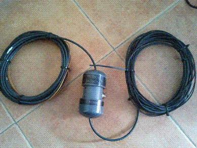 Antena doble bazooka con coaxial RG 58