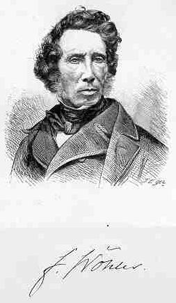 Friedrich Wöhler (1800-1882) Químico alemán, discípulo de Berzelius. Profesor de la Universidad de Göttingen.