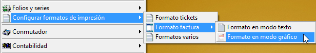 Al presionar el botón Copiar de otro formato podrá seleccionar un formato existente para copiar la configuración del formato.
