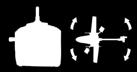 DIRECCION La palanca direccional sirve para mover el drone a la izquierda o a la derecha.