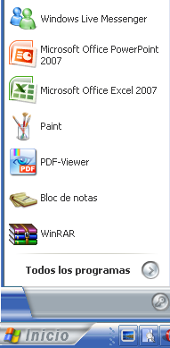 Colocar el puntero del ratón (flecha) en Microsoft Office.