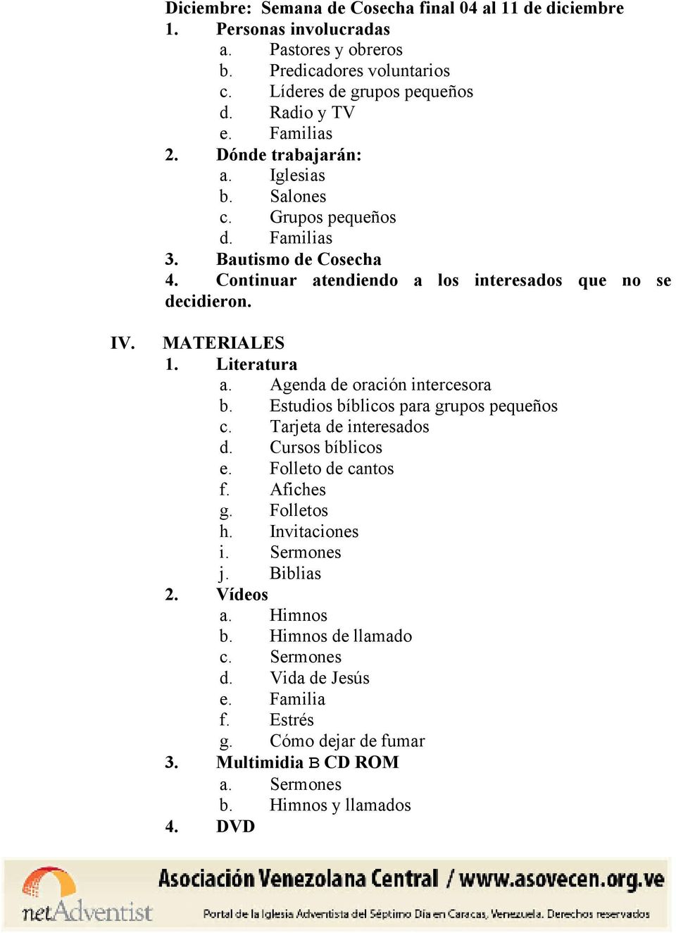 PLAN DE TRABAJO Ministerio Personal - PDF Free Download