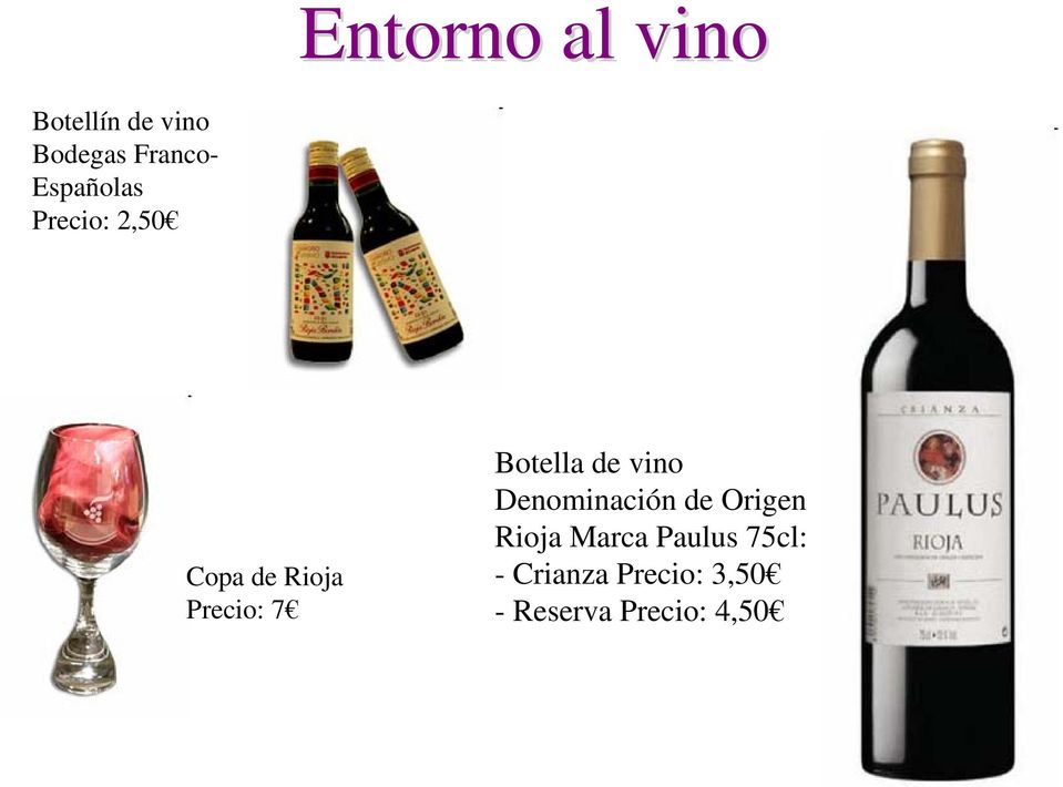 Botella de vino Denominación de Origen Rioja Marca