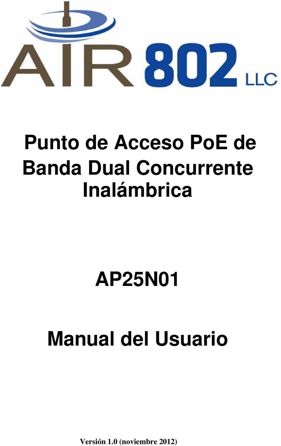 AP25N01 Manual del Usuario