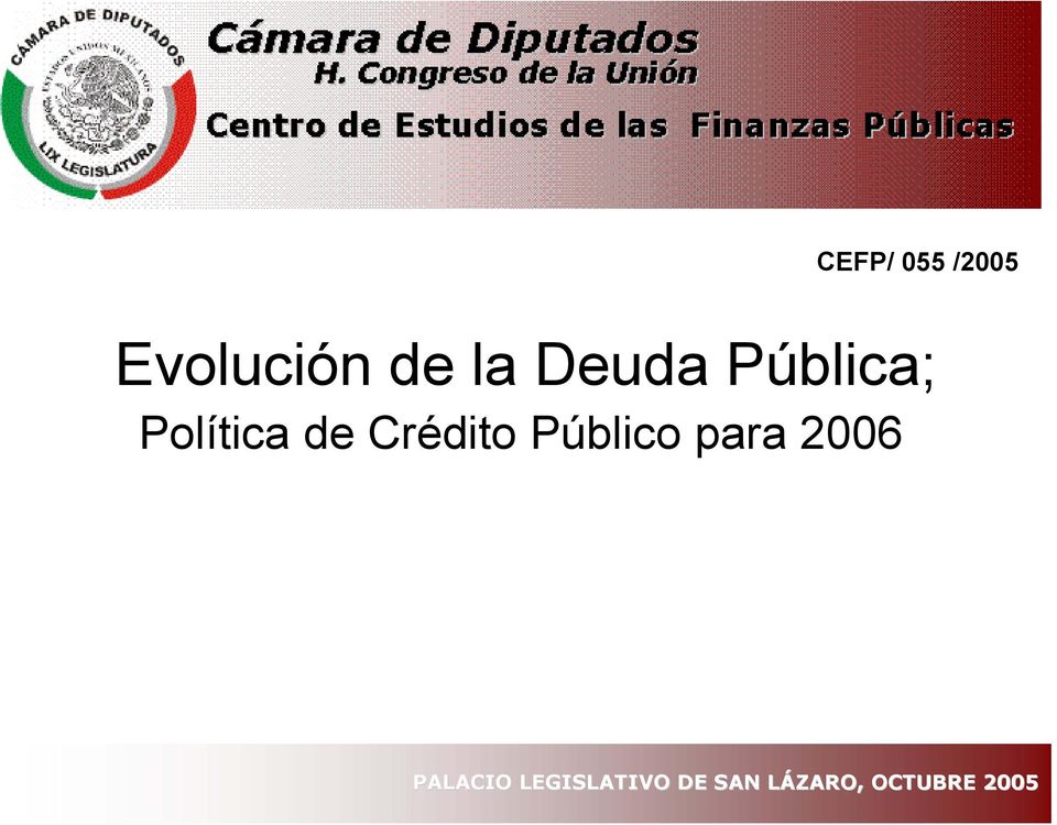 Crédito Público para 2006 PALACIO