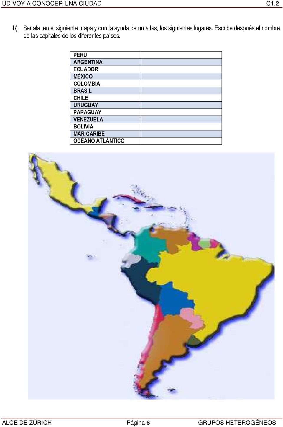 PERÚ ARGENTINA ECUADOR MÉXICO COLOMBIA BRASIL CHILE URUGUAY PARAGUAY