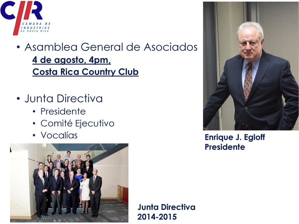 Presidente Comité Ejecutivo Vocalías Enrique
