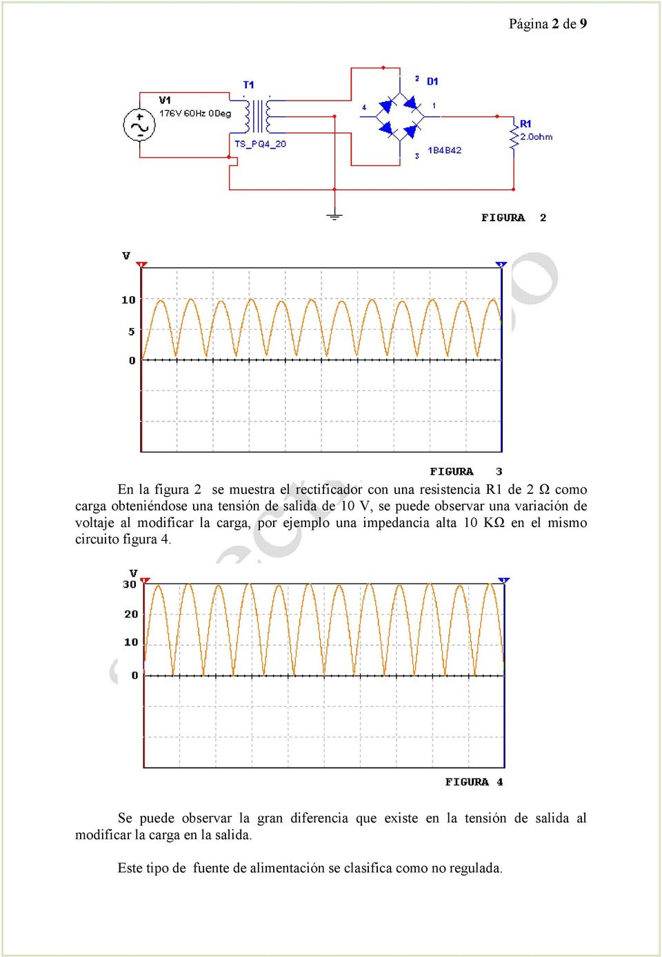 impedancia alta 10 KΩ en el mismo circuito figura 4.