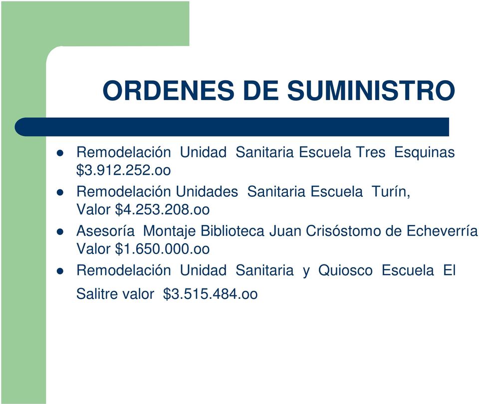 oo Asesoría Montaje Biblioteca Juan Crisóstomo de Echeverría Valor $1.650.000.