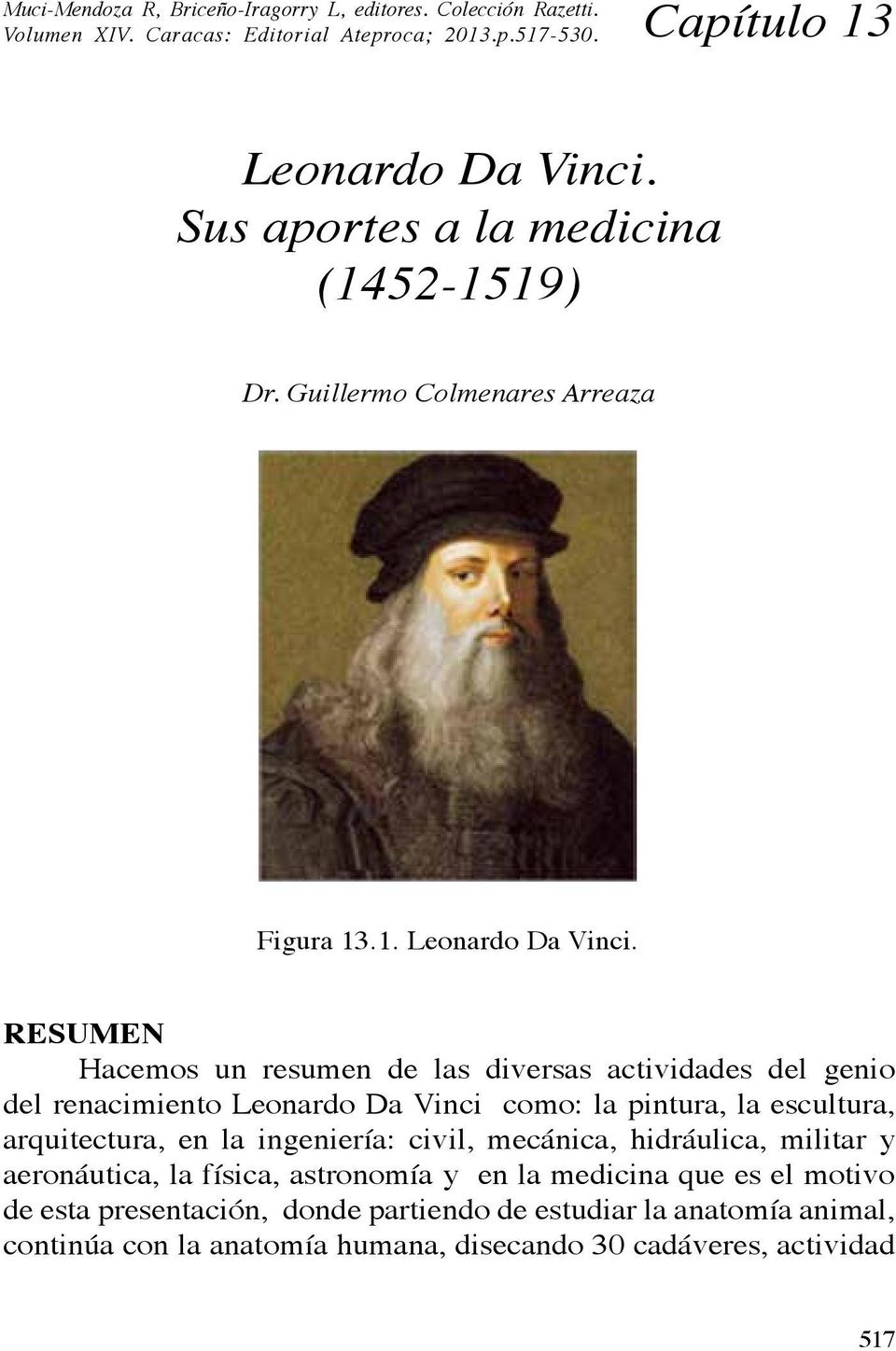 Leonardo Vinci. Sus aportes a medicina ( ) - PDF Descargar