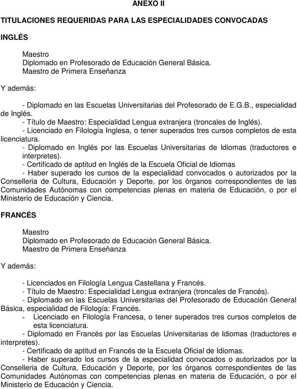 - Diplomado en Inglés por las Escuelas Universitarias de Idiomas (traductores e interpretes).