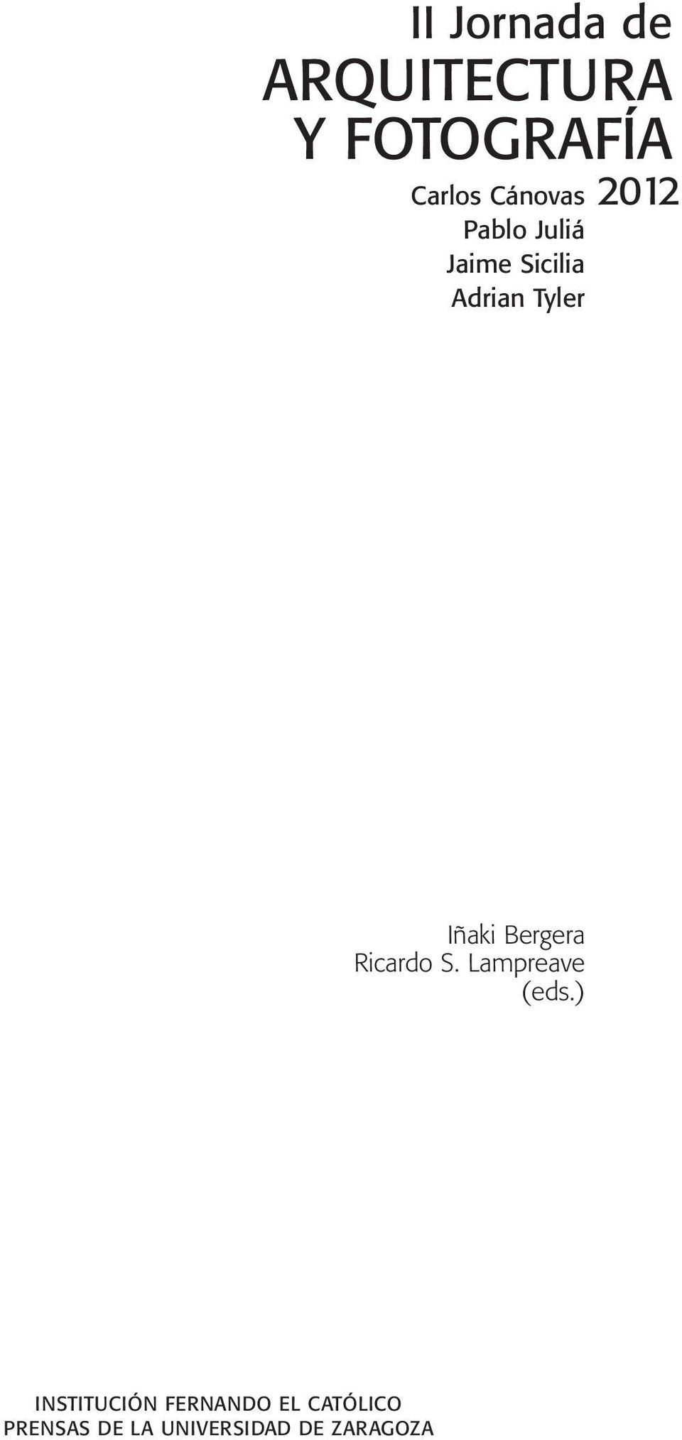 Iñaki Bergera Ricardo S. Lampreave (eds.