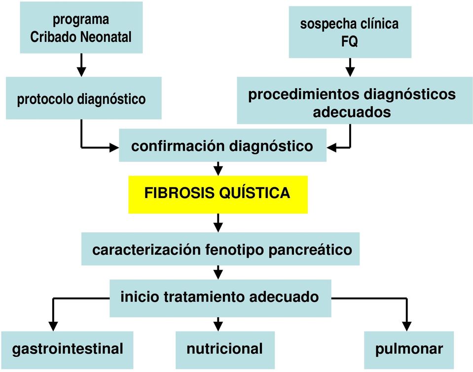 diagnóstico FIBROSIS QUÍSTICA caracterización fenotipo