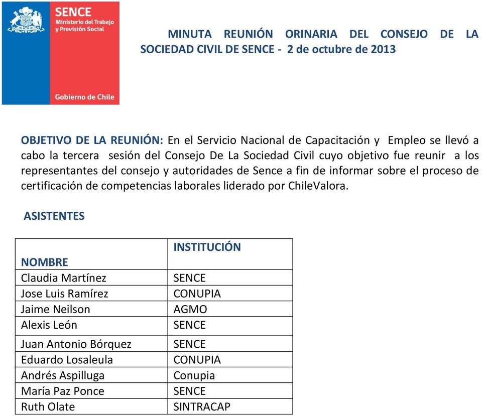 a fin de informar sobre el proceso de certificación de competencias laborales liderado por ChileValora.