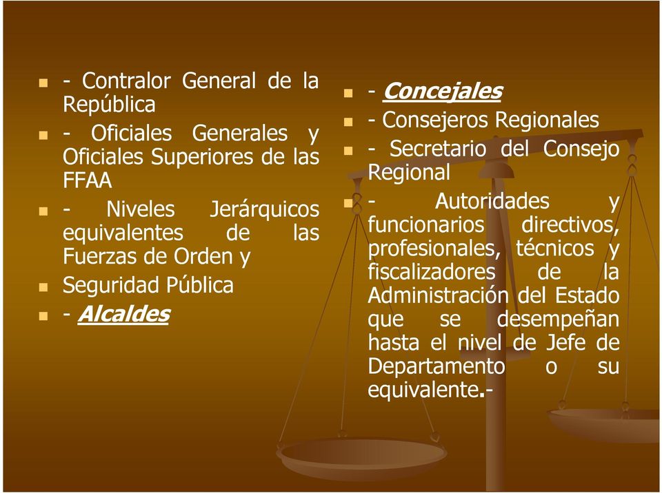 Regionales - Secretario del Consejo Regional - Autoridades y funcionarios directivos, profesionales, técnicos