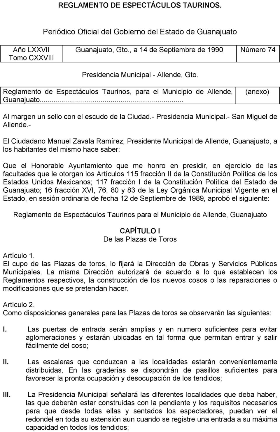 .. (anexo) Al margen un sello con el escudo de la Ciudad.- Presidencia Municipal.- San Miguel de Allende.