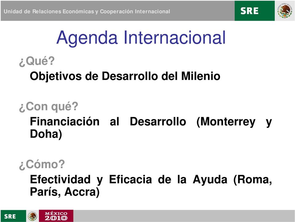 Financiación al Desarrollo (Monterrey y