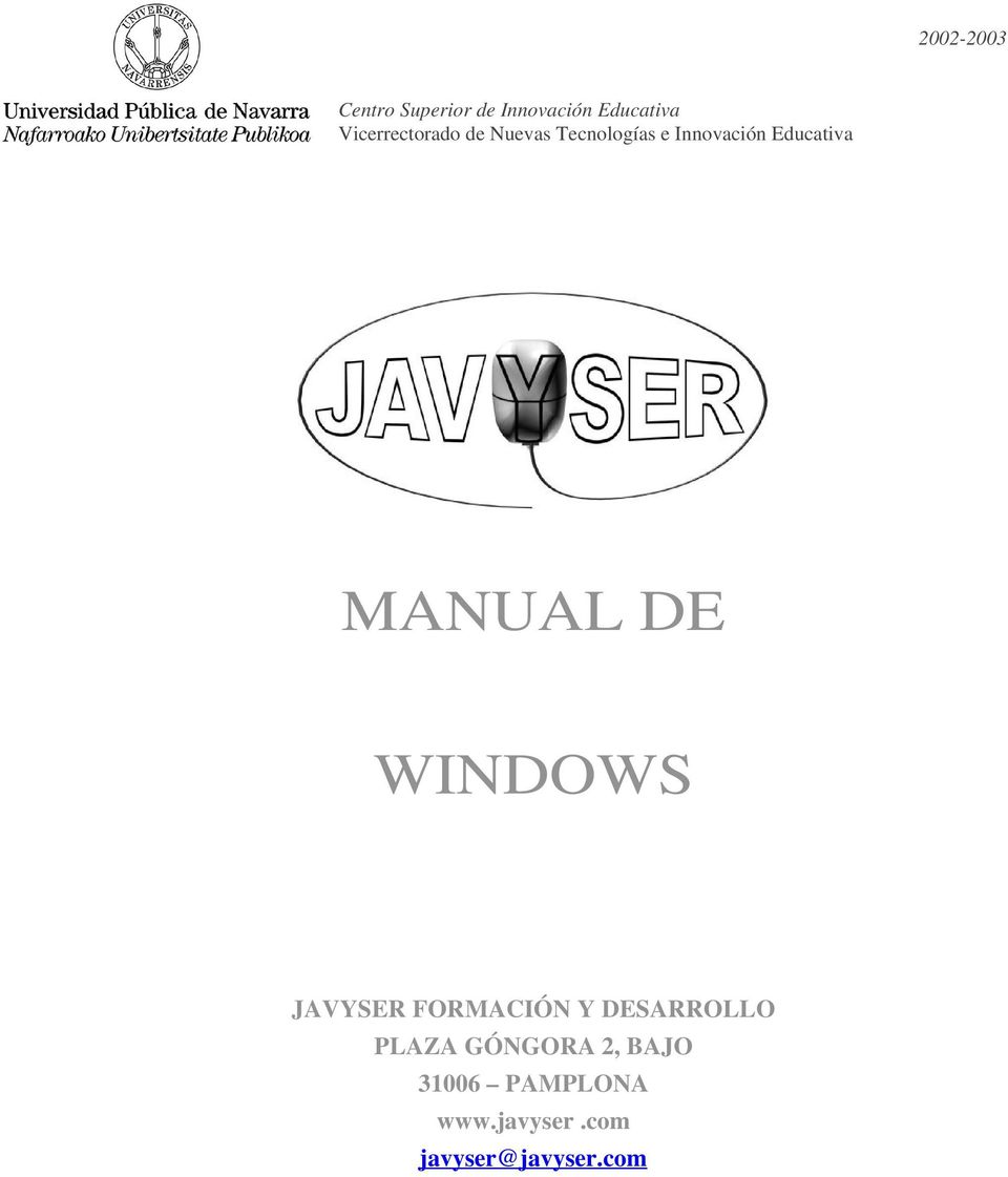 Educativa MANUAL DE WINDOWS JAVYSER FORMACIÓN Y