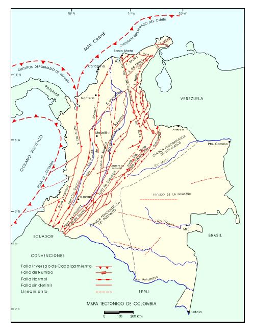 SISTEMAS DE FALLAS EN COLOMBIA Fuente: