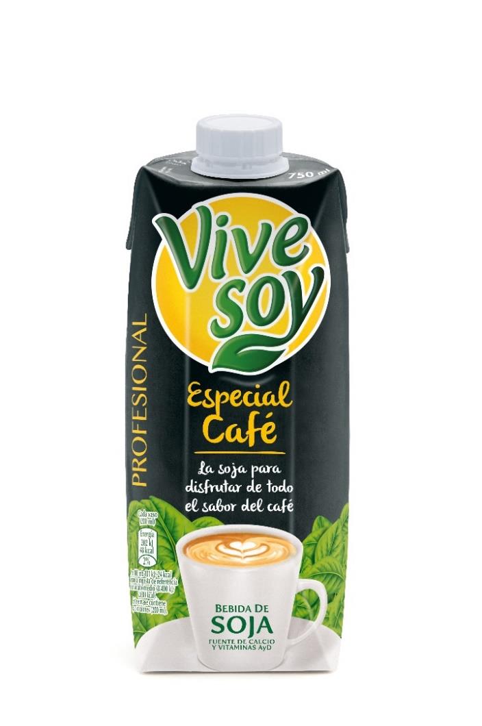 VIVESOY HOSTELERÍA Vivesoy Soja Especial Café, una nueva bebida de soja desarrollada exclusivamente por Calidad Pascual para el canal Horeca, con una receta especial que la hace ideal para mezclar