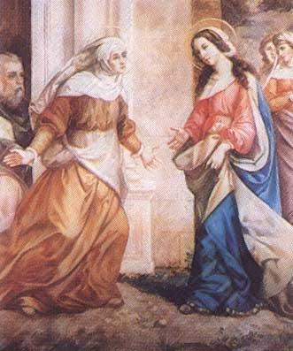 María se puso en camino y fue aprisa a la montaña, y saludó a Isabel.