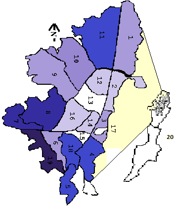 Las localidades que presentan mayor número de ciudadanos afiliados al régimen subsidiado son Ciudad Bolívar [220.038, 16,8%], Bosa [149.845, 114%], Kennedy [145.496, 11,1%], San Cristóbal [131.