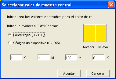 SPOT-ON 68 PARA EDITAR UN COLOR EN LA VENTANA PRINCIPAL DE SPOT-ON 1 Seleccione el color que desee editar.